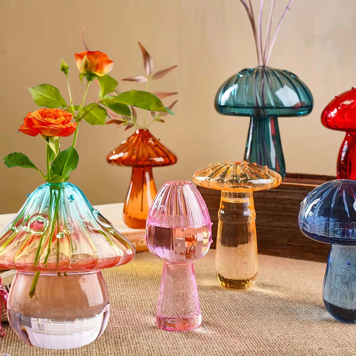 Colorful Mushroom Vase
